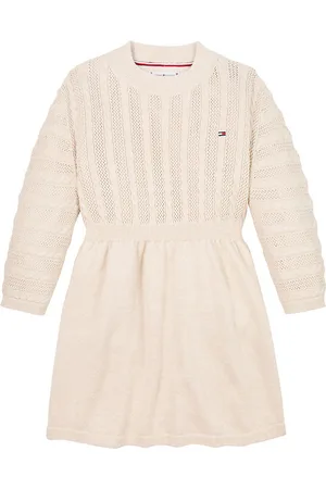 Tommy Hilfiger Kjole - Strik - Cable - Heathered Oat