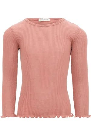 Minimalisma Bluse - Rib - Uld - Atlantic Frill - Cloudberry