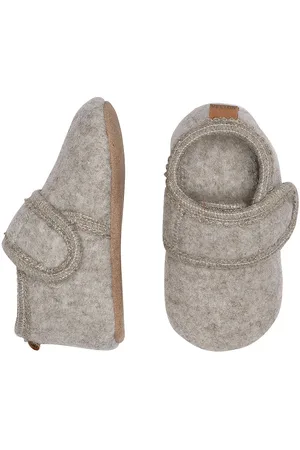 Melton Hjemmesko - Uld - Beige Melange