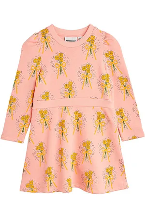 Mini Rodini Sweatkjole - Winter Flowers Aop - Pink