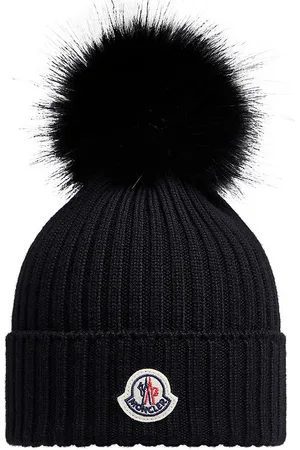Moncler Hue - Uld - Sort m. Kvast