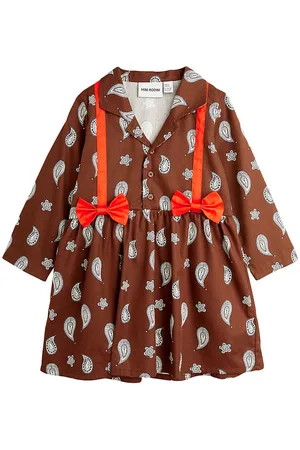 Mini Rodini Kjole - Paisley Aop - Brown