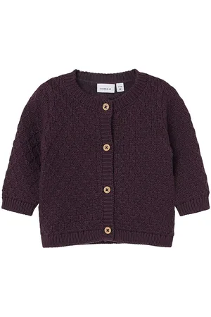 NAME IT Cardigan - Strik - NbfLomille - Plum Perfect