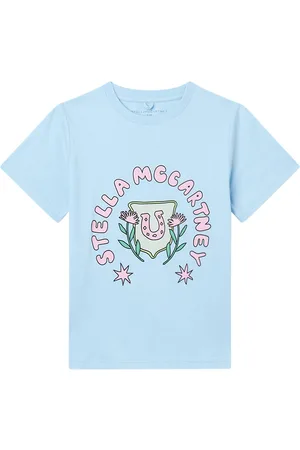 Stella McCartney T-shirt - LyesblÃ¥ m. Rosa