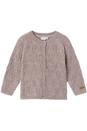 NAME IT Cardigan - Uld - Strik - NmfWrilla - Purple Dove