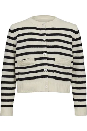 Sofie Schnoor Cardigan - Strik - Off White m. Striber