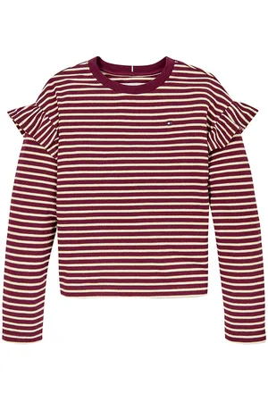 Tommy Hilfiger Bluse - Stripe - Deep Rouge Stripe