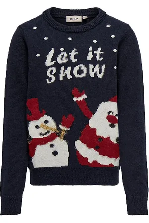ONLY Bluse - Strik - KogXmas Happy - Night Sky/Chiliepepper