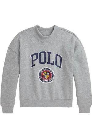 Ralph Lauren Sweatshirt - GrÃ¥meleret m. Print