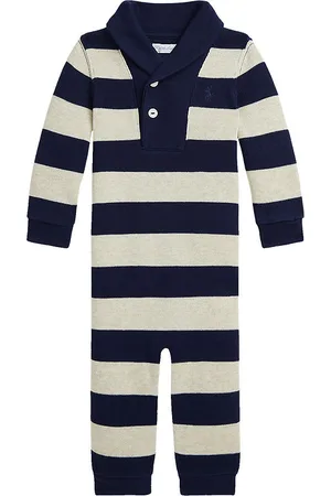 Ralph Lauren Heldragt - Strik - Navy/Beigestribet