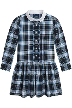 Ralph Lauren Kjole - Navy/GrÃ¸nternet m. Hvid