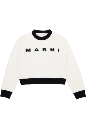 Marni Bluse - Cropped - Uld - Hvd m. Sort