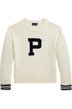 Ralph Lauren Bluse - Strik - Hvid m. Sort