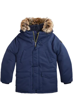 Ralph Lauren Dunjakke - Anex 2 - Navy m. Pels