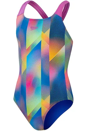 Speedo Badedragt - Digital Allover Powerback - Pink/Blue