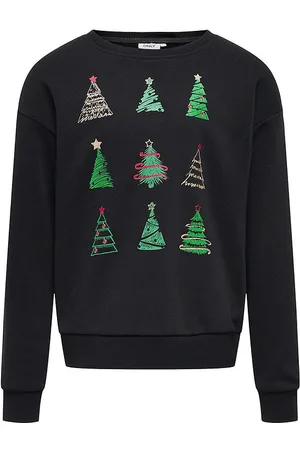 ONLY Sweatshirt - KogYda - Xmas Life - Black/Christmas Tree