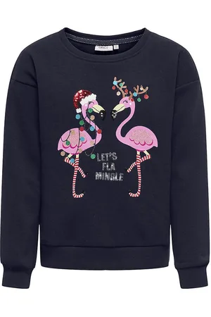 ONLY Sweatshirt - KogYda - Xmas Life - Night Sky/Flamingo