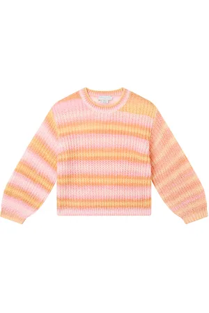 Stella McCartney Bluse - Strik - Rosa/Orangestribet
