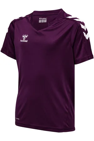 Hummel T-Shirt - hmlCore XK Poly - Acai/Hvid