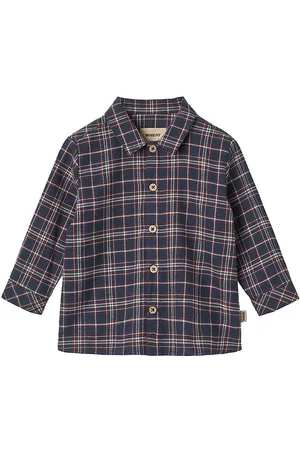 WHEAT Skjorte - Oscar - Navy Check