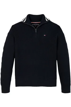 Tommy Hilfiger Bluse - Strik - Half Zip - Desert Sky