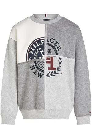 Tommy Hilfiger Sweatshirt - Spliced Printed - Grey Heather Mix