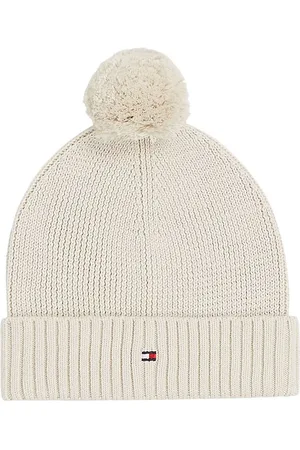 Tommy Hilfiger Hue - Strik - Essential Pom Pom - Newsprint
