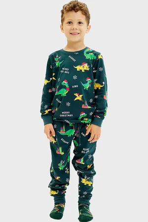 Jule-Sweaters S NattÃ¸j - Dino Christmas - GrÃ¸n