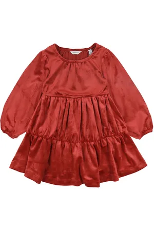 GANT Kjole - Velour - Ruby Red