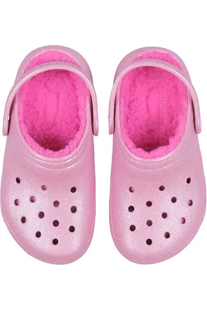 Crocs Sandaler m. For - Classic Lined Glitter Clog K - Pink Twee