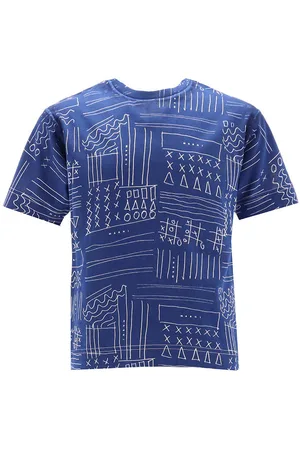 Marni T-shirt - True Blue/Hvid m. Print