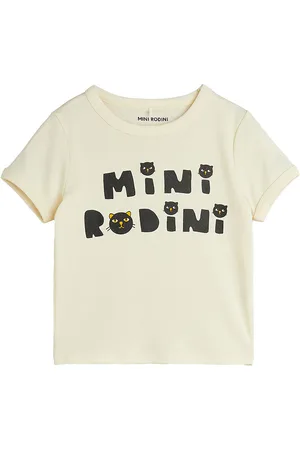 Mini Rodini T-shirt - Cats - Offwhite