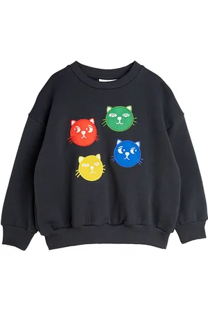 Mini Rodini Sweatshirt - Cool Cats - Black