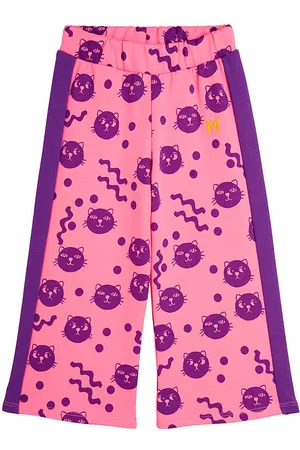 Mini Rodini Sweatpants - Squiggly Cats - Pink