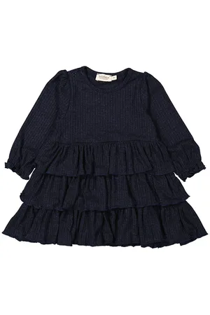 Marmar Copenhagen Kjole - Rib - Damina - Dark Night m. Glitter
