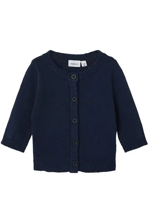 NAME IT Cardigan - Strik - NbmOlaske - Inkwell