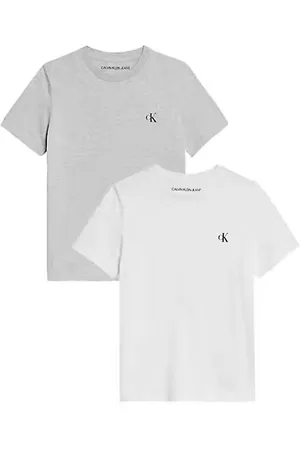 Calvin Klein T-shirts - 2-pak - White/Light Grey Heather