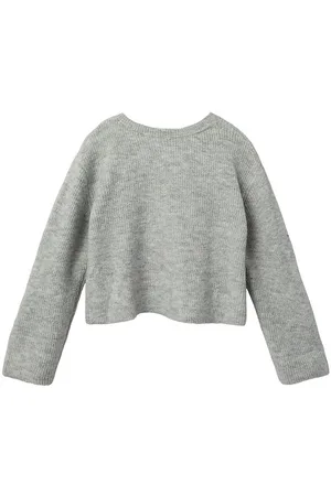 LMTD Bluse - Strik - NlfBowBack- Light Grey Melange