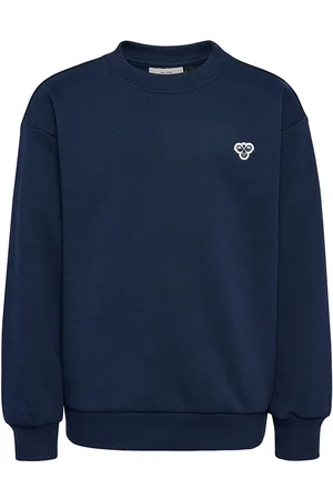 Hummel Sweatshirt - hmlJr Loose Crewneck - Dress Blue