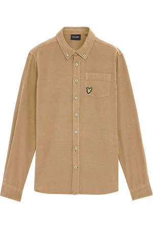 Lyle & Scott Skjorte - FlÃ¸jl - Needle Cord - Sand Storm