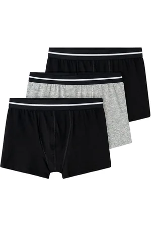 NAME IT Boxershorts - NkmBoxer - 3-pak - Sort/Bright White Waist