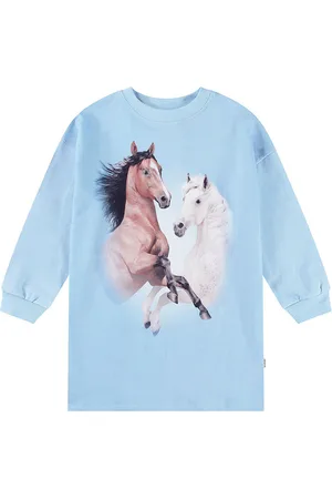 Molo Sweatkjole - Cyrella - Bleu Horses