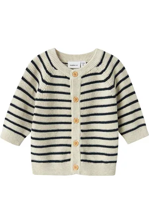 NAME IT Cardigan - Strik - NbmMast - Peyote Melange m. Striber