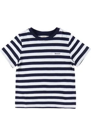GANT T-Shirt - Striped Shield - Evening Blue