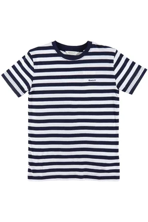 GANT T-Shirt - Striped Shield - Evening Blue