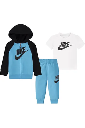 Nike SweatsÃ¦t m. T-shirt - Baltic Blue/Sort