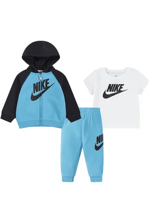 Nike SweatsÃ¦t m. T-shirt - Baltic Blue/Sort