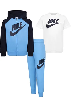 Nike SweatsÃ¦t m. T-shirt - Baltic Blue/Sort