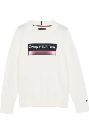 Tommy Hilfiger Bluse - Strik - Ivory Petal m. Flag
