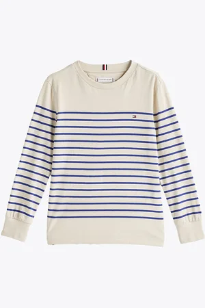 Tommy Hilfiger Bluse - Beige/BlÃ¥stribet